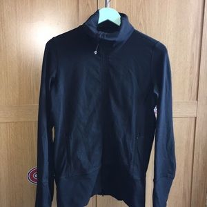 Black Lululemon zip up jacket.